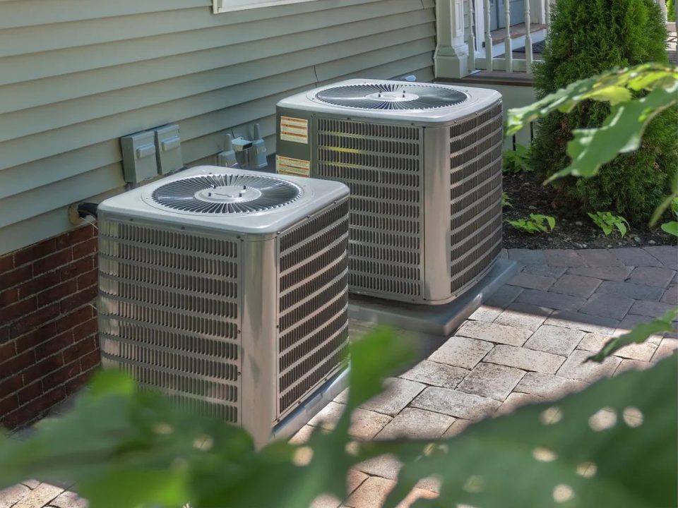 two outdoor ac units