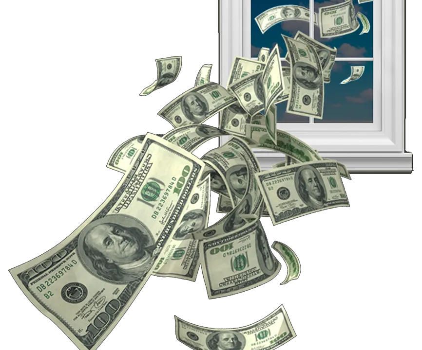 money out window