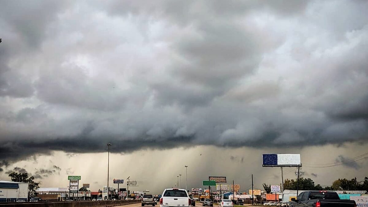 Storm in Texas over I-45