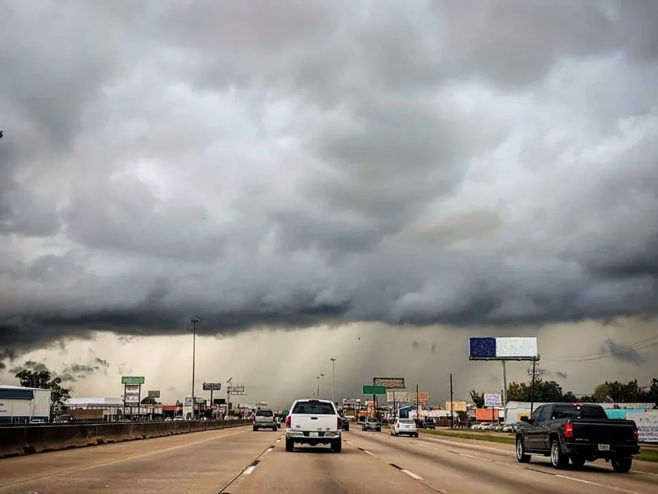 Storm in Texas over I-45